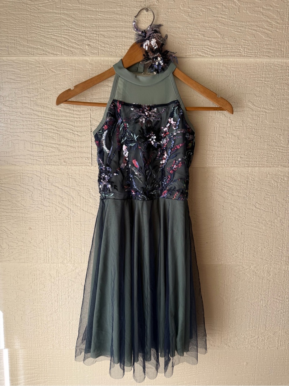 Revolution Dancewear Girls MC Floral Sequin Lyrical Dance Dress Fairy Costume